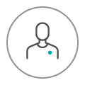 A drawing of a Lending Specialist; you'll have the same Lending Specialist throughout the whole process of refinancing.