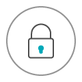 Lock icon, symbolising security and protection, reflecting Teachers Mutual Bank's emphasis on safeguarding customer information and financial transactions.