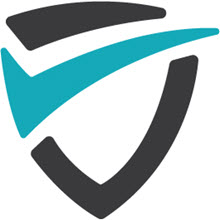 Teachers Mutual Bank Security Promise logo of a dark grey shield with a teal tick.