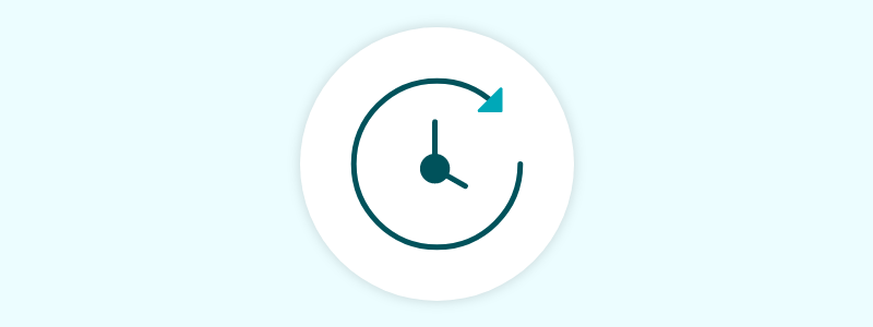 A symbol of a clock representing being timed out.