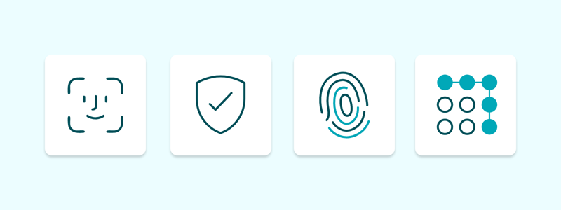 A series of icons representing the different ways you have to sign into the app.