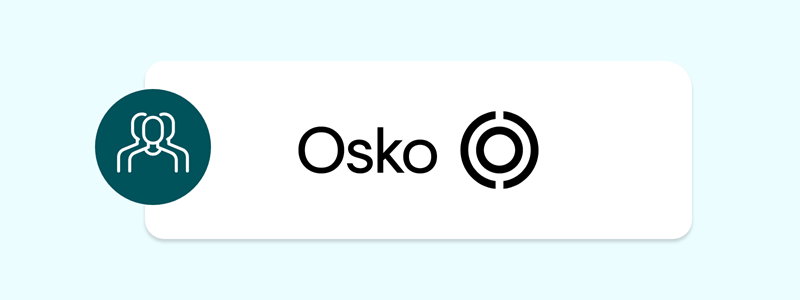 An image of the Osko logo representing that you can send payments easily and quickly with Osko in the app.