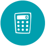 Calculator, tools and foreign exchange inactive icon