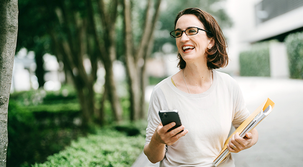Lady with mobile