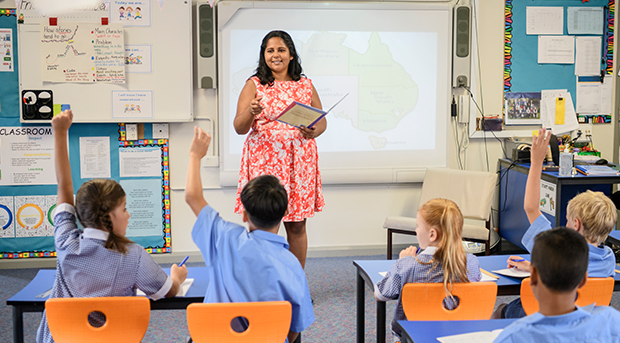 Teacher in classroom