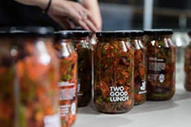 Photograph of Two Good Lunch pickle jars