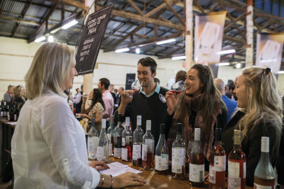 People wine testing at the Orange Wine Festival